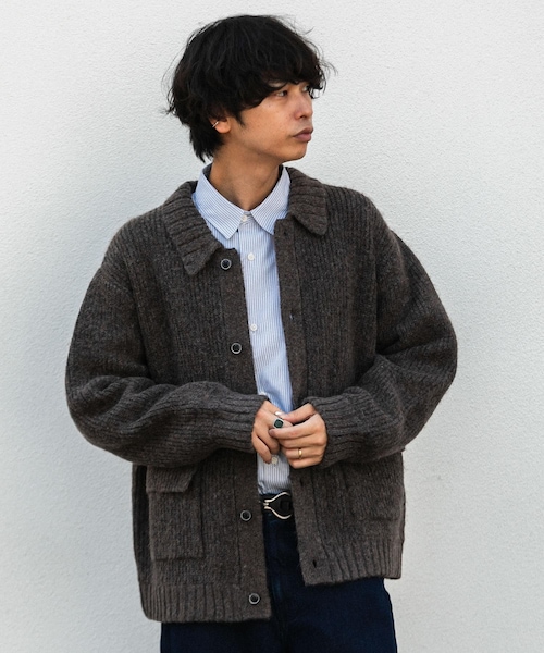 SENSE OF PLACE by URBAN RESEARCH(センスオブプレイスバイアーバンリサーチ)の「アゼアミダブルポケットカーディガン(カーディガン/ボレロ・メンズ・L.GRAY/BLACK/BROWN・M/L)」の3枚目の写真