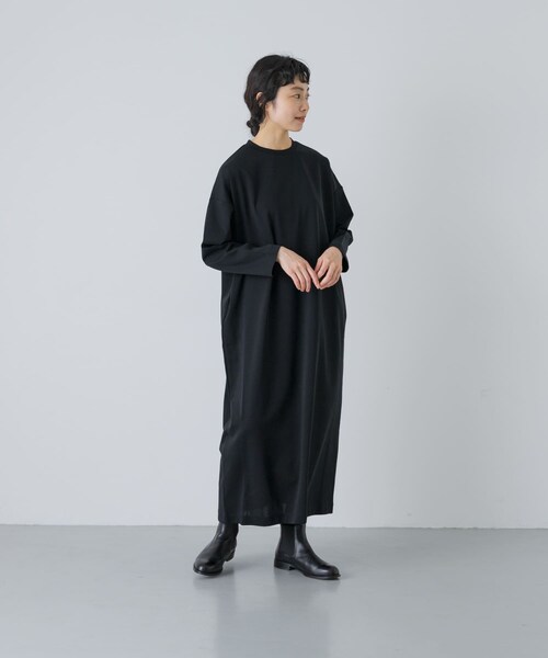 かぐれ（カグレ）の「ストレートワイドカットワンピース（ワンピース・レディース・BLACK・0/1）」の4枚目の写真