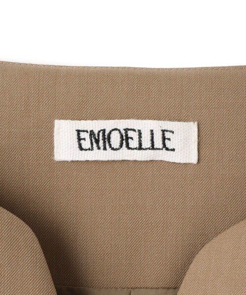 ADAM ET ROPE'（アダムエロペ）の「【EMOELLE】スリットネックハーフスリーブジャケット（ノーカラージャケット・レディース・ブラック系/ベージュ・F）」の20枚目の写真