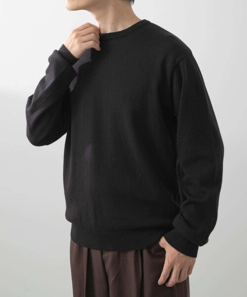 ITEMS URBANRESEARCH（アイテムズ アーバンリサーチ）の「カシミヤ×コットンクルーネックセーター（ニット/セーター・メンズ・GRY/BRD/MOC/BLK・M/L）」の19枚目の写真
