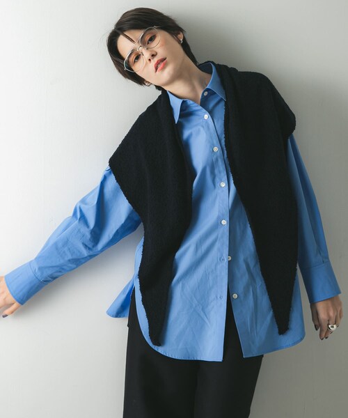 URBAN RESEARCH（アーバンリサーチ）の「ウールカシミヤサンカクストール（ストール/ショール・レディース・WHITE/RED/NAVY・-）」の13枚目の写真