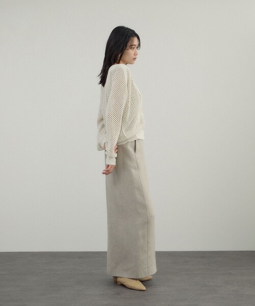 ADAM ET ROPE'（アダムエロペ）の「シルクリブタンクトップ（タンクトップ・レディース・ブラック/オフホワイト/ベージュ・F）」の18枚目の写真