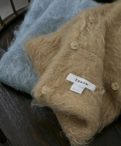 ADAM ET ROPE'（アダムエロペ）の「【公式サイト限定】【THROW（スロー）】Tekla_shaggy snood（ストール/ショール・レディース・ベージュ系/ブルー系・F）」の9枚目の写真