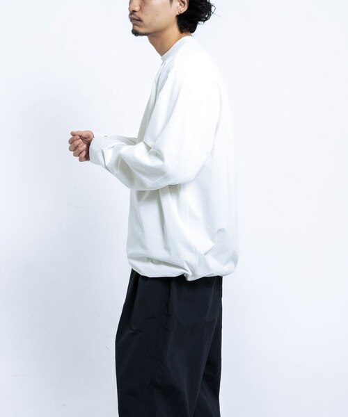EKAL（エカル）の「DRY OUT BALLOON FIT LONG-SLEEVE T-shirts（Tシャツ/カットソー・メンズ・ホワイト/ネイビー/チャコール・M/L）」の9枚目の写真