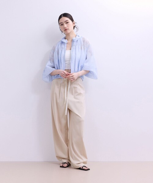 ADAM ET ROPE'(アダムエロペ)の「【WEB限定】ハイウエストカーブパンツ(その他パンツ・レディース・ブラック/オフホワイト/キャメル・34/36/38)」の13枚目の写真