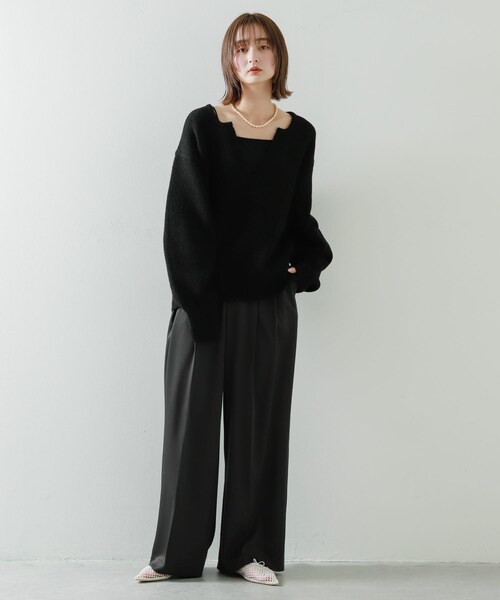 SENSE OF PLACE by URBAN RESEARCH（センスオブプレイスバイアーバンリサーチ）の「メッシュポインテッドシューズ（バレエシューズ・レディース・IVORY/BLACK・S/M/L）」の10枚目の写真