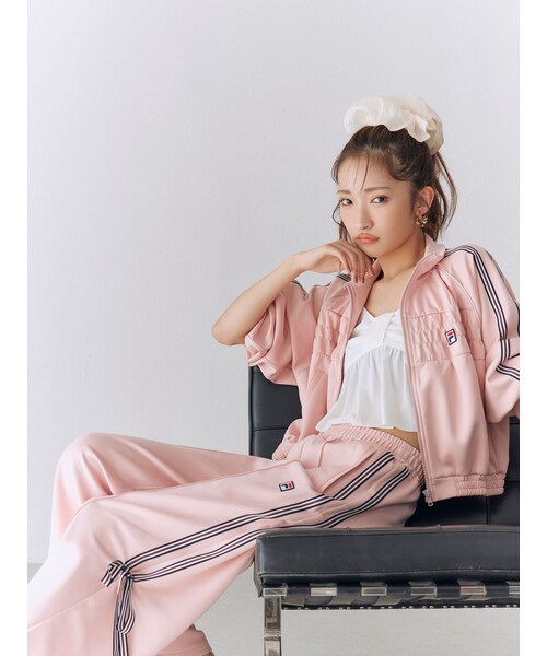 RESEXXY（リゼクシー）の「【FILA】サイドラインリボンパンツ（その他パンツ・レディース・ピンク/ブルー・F）」の2枚目の写真