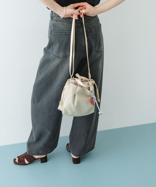 RODE SKO（ロデスコ）の「『XSサイズ』ウォッシャブルプチバッグ（ショルダーバッグ・レディース・BLACK/BEIGE/D.SILVER/BLUE GRAY/SILVER/MINT/OFF/BROWN・one）」の14枚目の写真