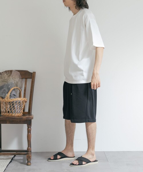 THE GOODLAND MARKET(ザグッドランドマーケット)の「『別注』MIDIUMISOLID×TGM Short easy pants(その他パンツ・レディース・Black/Off White/Top gray・one)」の17枚目の写真