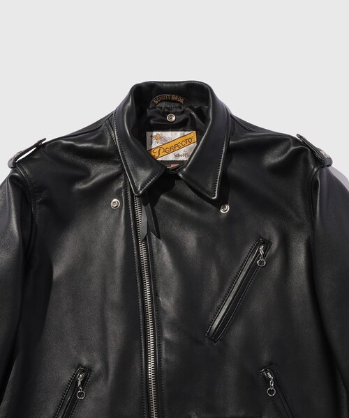 ADAM ET ROPE'(アダムエロペ)の「《別注》【Schott×MARKAWARE/ショット×マーカウェア】EX ONESTAR MW(ライダースジャケット・メンズ・ブラック・1/2/3)」の10枚目の写真