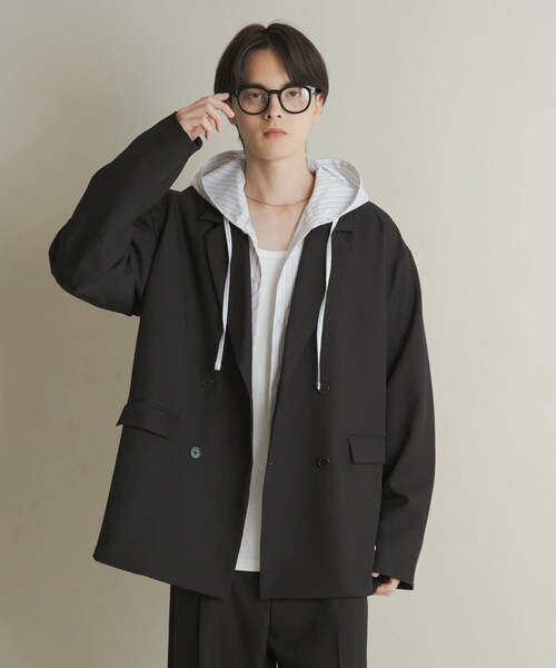 SENSE OF PLACE by URBAN RESEARCH（センスオブプレイスバイアーバンリサーチ）の「ダブルルーズテーラードジャケット（テーラードジャケット・メンズ・BLACK/BROWN/BRN CHECK・M/L）」の22枚目の写真