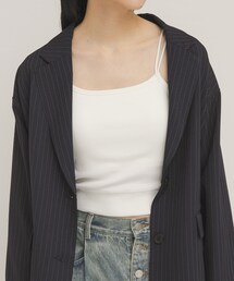 KBF | ダブルストラップクロップドキャミソール(キャミソール)