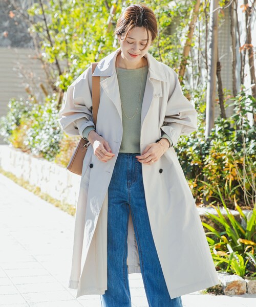 URBAN RESEARCH DOORS(アーバンリサーチドアーズ)の「袖ボリュームスタンドコート(ステンカラーコート・レディース・L.BEIGE/BEIGE・Free)」の2枚目の写真