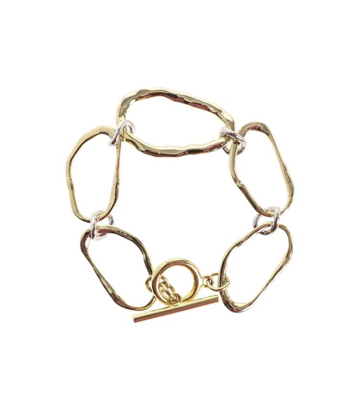 LAGUNAMOON（ラグナムーン）の「フォルムミックスチェーンブレスレット（ブレスレット・レディース・ライトグレー/シルバー/ゴールド・F）」の15枚目の写真