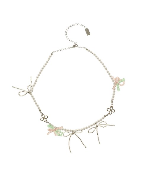 merry jenny（メリージェニー）の「お花畑のネックレス（ネックレス・レディース・ピンク/イエロー/ミックス・F）」の2枚目の写真