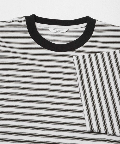 URBAN RESEARCH DOORS（アーバンリサーチドアーズ）の「プレーティング マルチボーダー TEE（Tシャツ/カットソー・メンズ・OFF×CCL/BRN×NVY・M/L）」の5枚目の写真