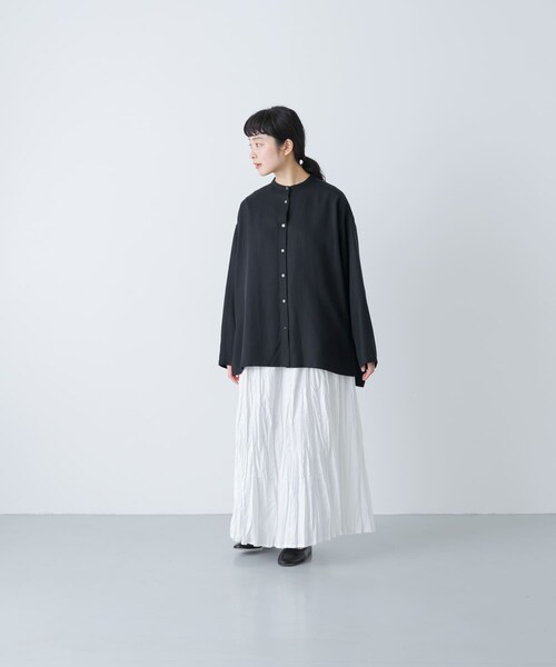 かぐれ（カグレ）の「レーヨンワイドシャツ（シャツ/ブラウス・レディース・BROWN/BLACK・Free）」の12枚目の写真