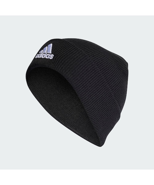 adidas（アディダス）の「ロゴ ビーニー（アクセサリー・メンズ・ブラック/グレー/ホワイト・OSFC(51-54cm)/OSFZ(54-57cm)/OSFX(57-60cm)/OSFW(54-57cm)/OSFL(60-63cm)）」の2枚目の写真