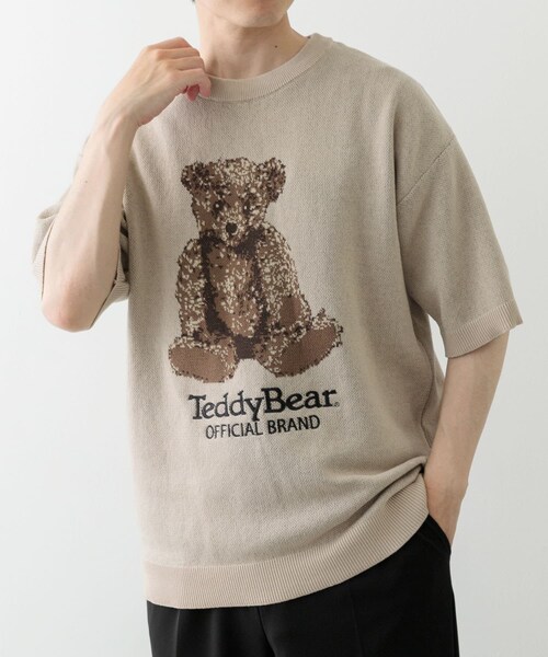 ITEMS URBANRESEARCH(アイテムズ アーバンリサーチ)の「Teddy Bear クルーネックサマーニット(ニット/セーター・メンズ・BEG/GRN/NVY・M/L)」の2枚目の写真