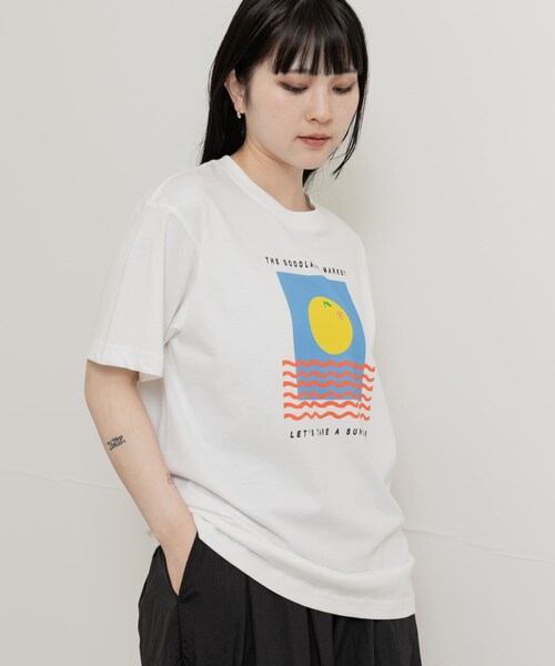 THE GOODLAND MARKET（ザグッドランドマーケット）の「ザ グッドランド マーケット　ORANGE SUNSHINE（Tシャツ/カットソー・メンズ・WHITE/PURPLE・S/M/L）」の6枚目の写真