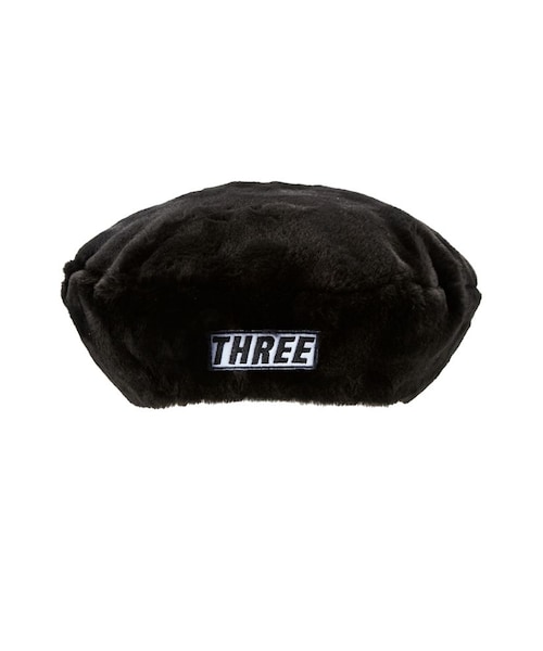 PAMEO POSE(パメオポーズ)の「“THREE”FAKE FUR BERET(ハット・レディース・ピンク/ブルー/パープル・F)」の1枚目の写真