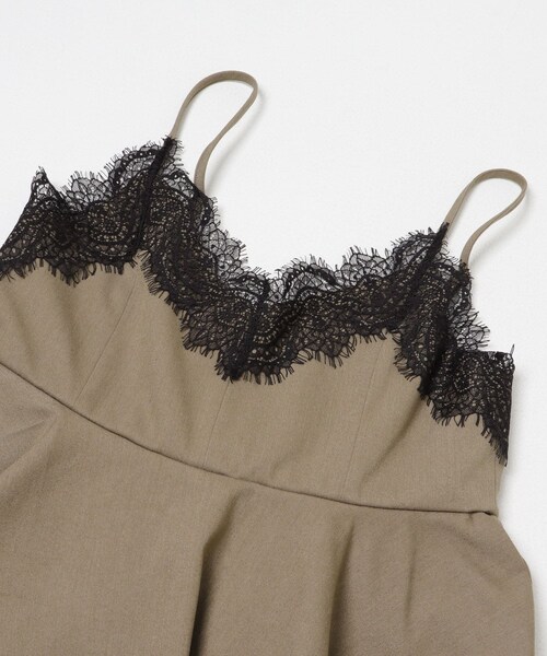 SENSE OF PLACE by URBAN RESEARCH（センスオブプレイスバイアーバンリサーチ）の「レースキャミオールインワン（つなぎ/オールインワン・レディース・CHARCOAL/CAMEL・S/M）」の17枚目の写真