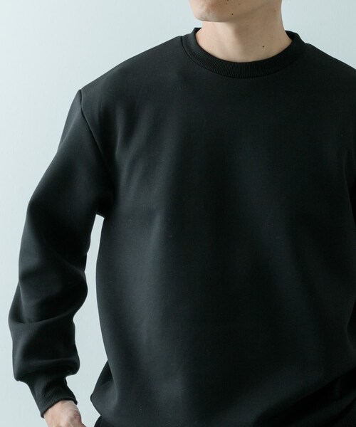 ITEMS URBANRESEARCH（アイテムズ アーバンリサーチ）の「ストレッチダンボール クルーネックプルオーバー（スウェット・メンズ・BEG/BRN/BLK/YEL・M/L）」の7枚目の写真