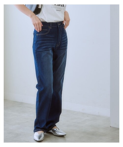 nissen（ニッセン）の「【Be praised】ハイウエストストレートブラストデニムパンツ（パンツ・レディース・ブルー系/ネイビー系/グレー系・S/M/L/LL/3L）」の14枚目の写真