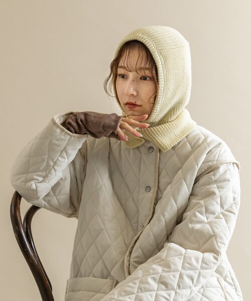 SMELLY（スメリー）の「ニットバラクラバ（ニットキャップ/ビーニー・レディース・GRY/IVO/BRN・-）」の14枚目の写真