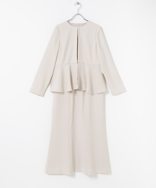 URBAN RESEARCH ROSSO（アーバンリサーチロッソ）の「kaene　フレアジャケットセットワンピース（ワンピース・レディース・beige/navy・M）」の10枚目の写真