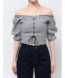EMODA | LACE UP PUFF TOPS(Tシャツ/カットソー)
