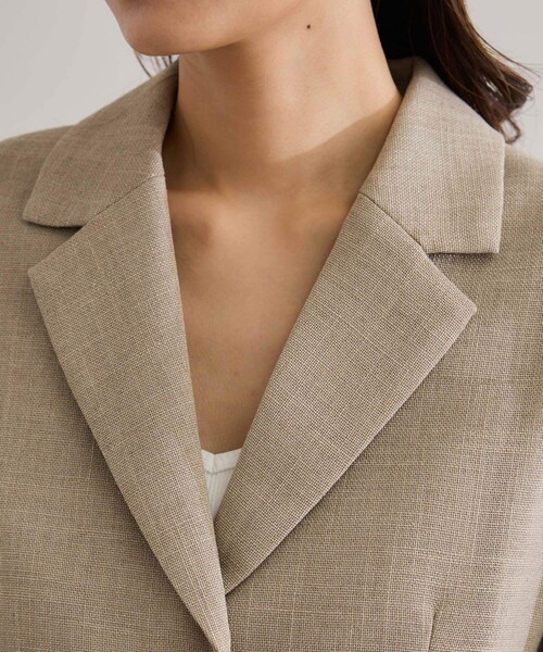 ROPE'（ロペ）の「リネンライク ベルテッドジャケット/セットアップ対応（テーラードジャケット・レディース・ブラック/ベージュ・36/38）」の15枚目の写真