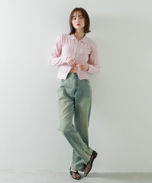 SENSE OF PLACE by URBAN RESEARCH（センスオブプレイスバイアーバンリサーチ）の「メッシュポインテッドシューズ（バレエシューズ・レディース・IVORY/BLACK・S/M/L）」の19枚目の写真