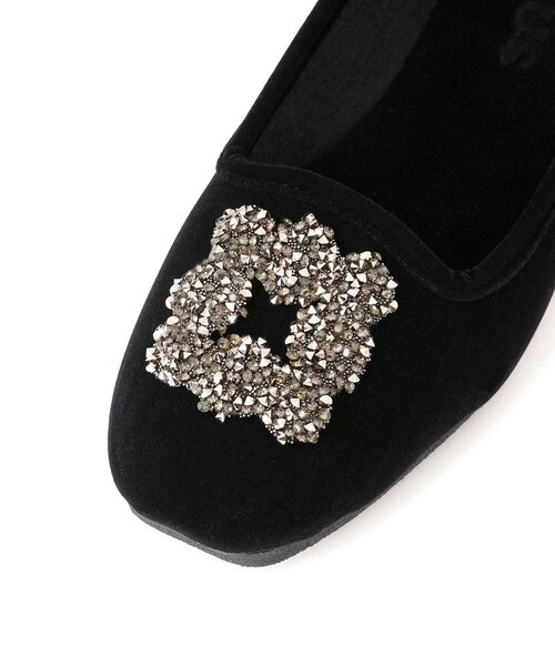 ADAM ET ROPE'(アダムエロペ)の「【MALUS(マリュス)】Velvet bijou shoes / ベルベットビジューパンプス(パンプス・レディース・ブラック・36/37/38/39)」の22枚目の写真