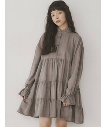 merry jenny | ピーチスタンドカラーチャイナワンピース(ワンピース)