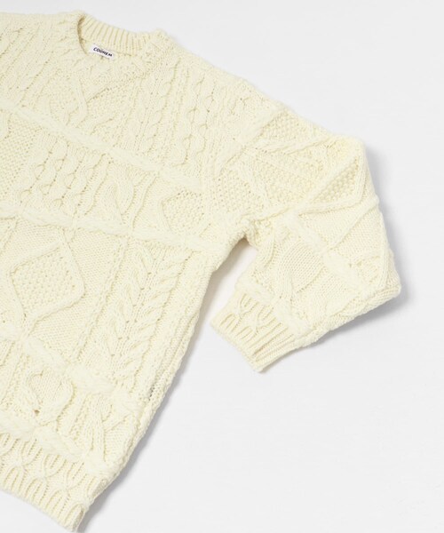 THE GOODLAND MARKET（ザグッドランドマーケット）の「米富繊維　CRAZY ARAN PULLOVER-3（ニット/セーター・メンズ・63NAVY/10WHITE・L）」の5枚目の写真