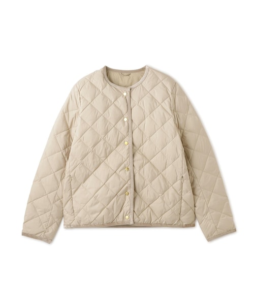 ROPE'（ロペ）の「【TAION×LIMONTA×ROPE'トリプルコラボ】クルーネックショートダウンジャケット（ダウンジャケット/コート・レディース・ベージュ/ネイビー・36/38）」の3枚目の写真