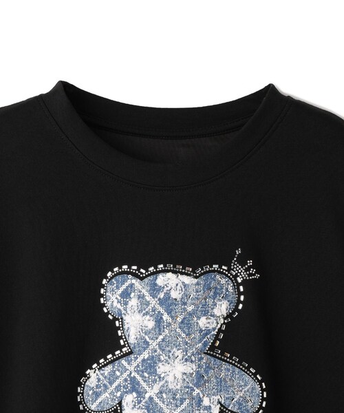 Jayro(ジャイロ)の「ベアーデコレーションTシャツ(Tシャツ/カットソー・レディース・ブラック/ホワイト系・F)」の19枚目の写真
