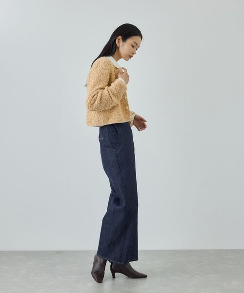 ROPE'（ロペ）の「【COOHEM(コーヘン)】 COTTON FANCY YARN KNIT CARDIGAN（カーディガン/ボレロ・レディース・キナリ/ベージュ系/ラベンダー系・F）」の9枚目の写真