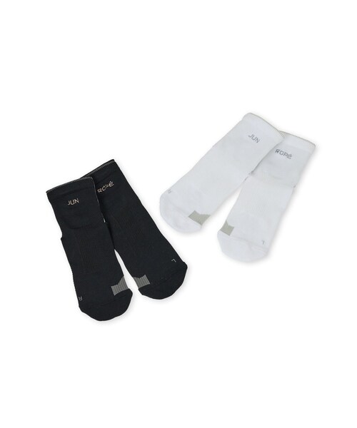 ROPE'（ロペ）の「編地切替　ミドルソックス（ソックス/靴下・レディース・ブラック/ホワイト・F）」の9枚目の写真