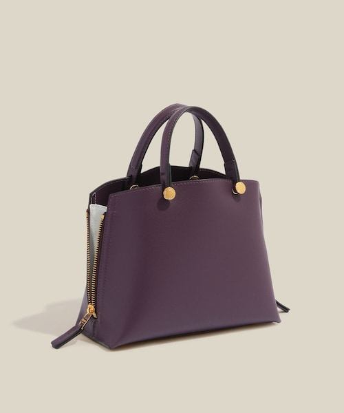 ROPE'（ロペ）の「【E'POR】Y BAG Mini【超軽量】（ハンドバッグ・レディース・ブラック/ライトグレー/キナリ/グリーン/ライトグリーン/ラベンダー/ダークグリーン/キミドリ/グレー/パープル/ピンク・F）」の8枚目の写真