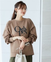 nissen | 大きいサイズ ダンボールニットラグランプリントプルオーバー(スウェット)