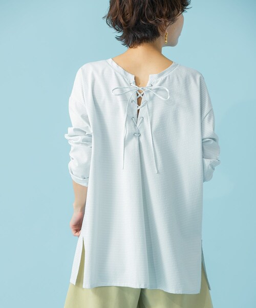 URBAN RESEARCH ROSSO（アーバンリサーチロッソ）の「F by ROSSO　撥水カバーアップ（シャツ/ブラウス・レディース・L/GRAY/BROWN・FREE）」の13枚目の写真