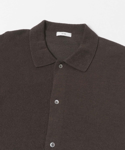 URBAN RESEARCH（アーバンリサーチ）の「ATON　C/W BOUCLE POLO CARDIGAN（ニット/セーター・メンズ・TOP GRAY/BROWN/YELLOW・4/6）」の16枚目の写真