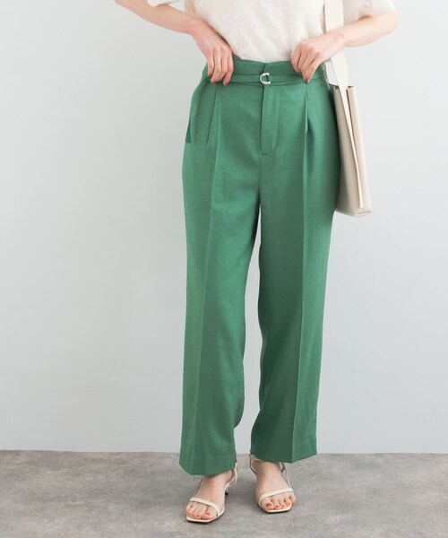 URBAN RESEARCH ROSSO（アーバンリサーチロッソ）の「マルチWAYリネンライクワイドパンツ（その他パンツ・レディース・GREEN/NUTS/CHARCOAL・36/38）」の4枚目の写真