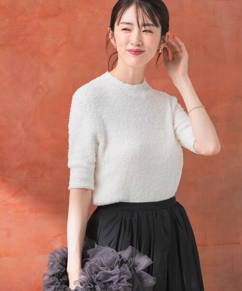 URBAN RESEARCH ROSSO（アーバンリサーチロッソ）の「コットンシャギーハイネックプルオーバー（ニット/セーター・レディース・WHITE/ORANGE/BLUE・FREE）」の5枚目の写真