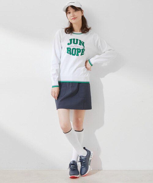 ROPE'（ロペ）の「カレッジロゴ長袖ニットプルオーバー（ニット/セーター・レディース・ブラック/ホワイト/ネイビー/イエロー・L/M/S）」の16枚目の写真