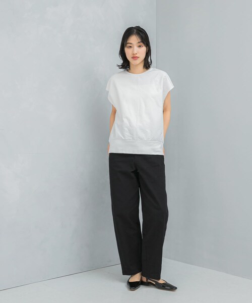 URBAN RESEARCH ROSSO（アーバンリサーチロッソ）の「フレンチスリーブライトスエット（スウェット・レディース・OFF WHITE/CHARCOAL・FREE）」の6枚目の写真