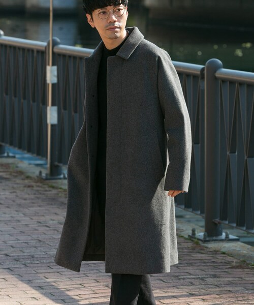 URBAN RESEARCH ROSSO(アーバンリサーチロッソ)の「スーパー100 オーバーバルマカンコート(ステンカラーコート・メンズ・CHARCOAL/NAVY/BLACK・M/L)」の19枚目の写真