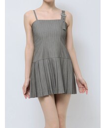 【TINY】アシメストラッププリーツワンピース